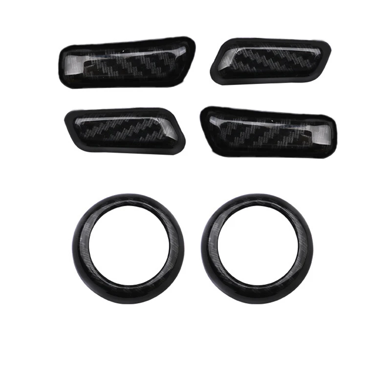 

2018 For Volvo XC60 Accessories Car Seat Adjustment Switch Decoration Cover Trim ABS Carbon Fiber Auto Interior Styling Sticker