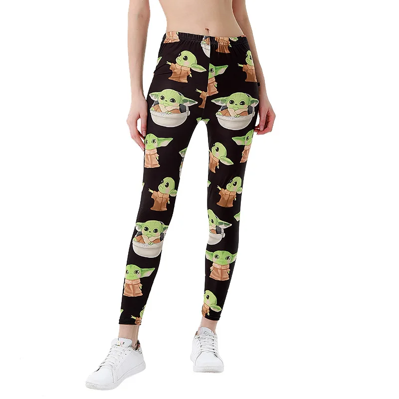 Fashionable 3D Digital Printed Colorful Cartoon Pattern Women's Leggings High Waist Stretch Street Style Hip Lift Sweatpants