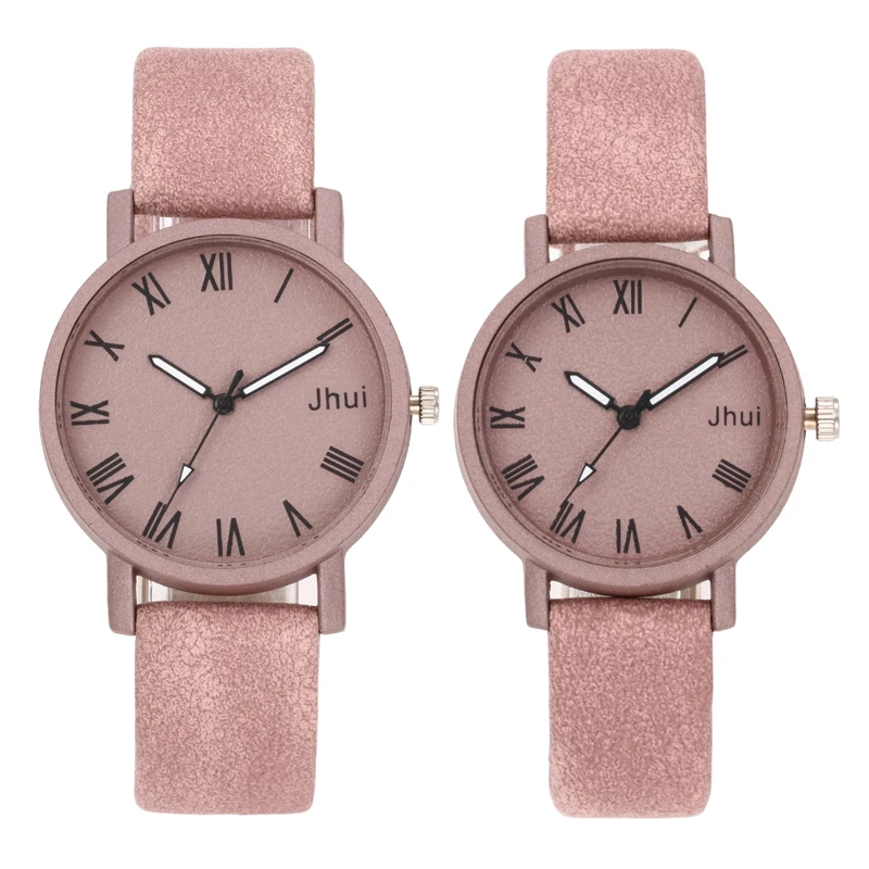 Marke Leder Uhr Luxus Klassische römische zahl Uhr Vogue Casual Einfache Quarz Armbanduhr Uhr Frauen Uhren für paar