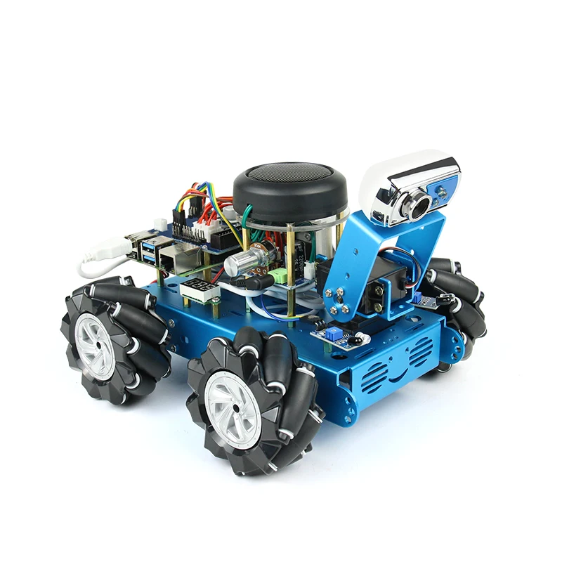 Raspberry Raspberry Pi 4B Mecanum Wheel AI Vision Robot Omni-directional Wheel OpenCV Smart Car