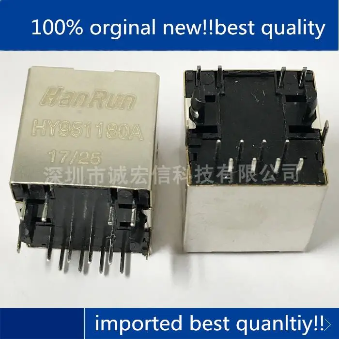 

10 шт., 100% оригинальные новые планшетов HY951180A RJ45 со светодиодный Ной подсветкой, сетевой трансформатор, вертикальный сетевой порт 180 градусов