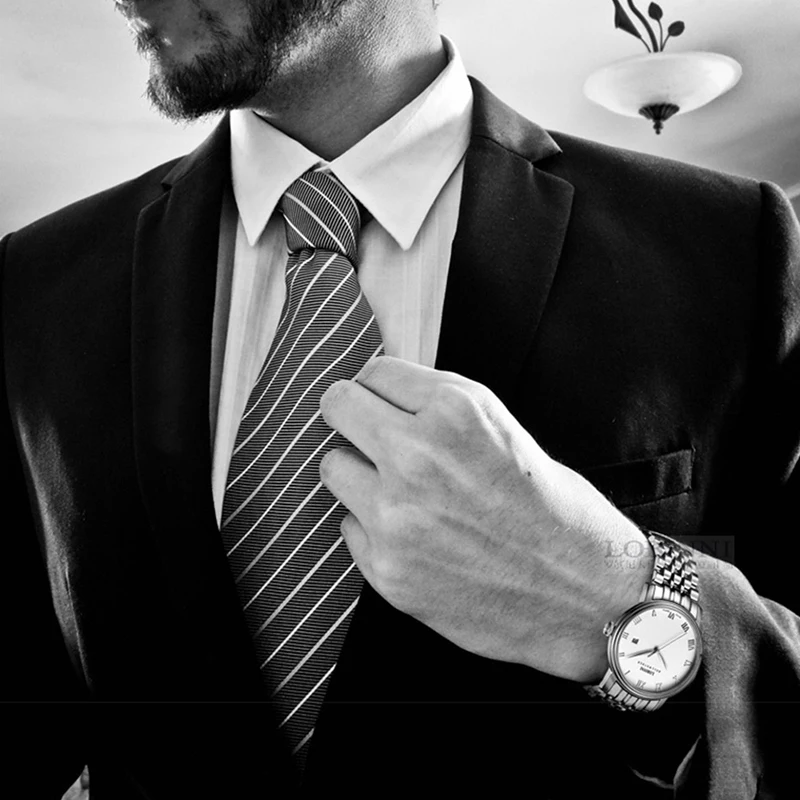 LOBINNI лучший бренд, классические автоматические механические часы из нержавеющей стали, мужские ультратонкие аналоговые водонепроницаемые часы с белым циферблатом