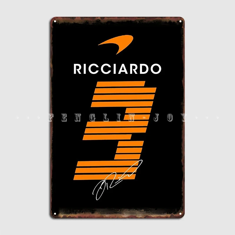 Daniel Ricciardo Metal Sign Cinema Garage Party Personalized Painting Décor Tin Sign Posters