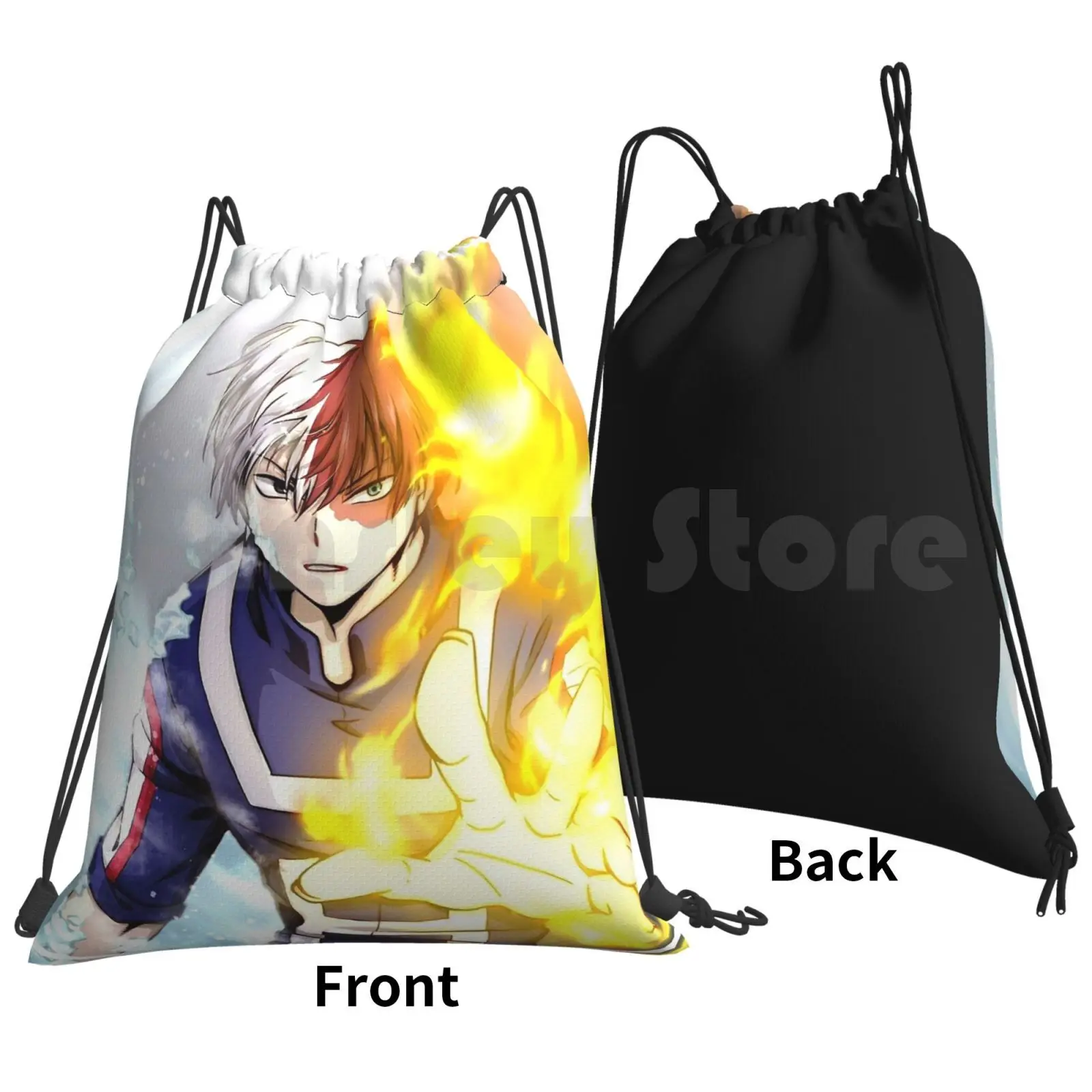 - Shoto Todoroki Backpack Drawstring Bag Riding Climbing Gym Bag  Anime Shoto Todoroki