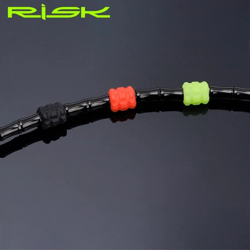 10pcs / Set RISK Bicycle Cable Protector Rubber Sleeve Protective Silicone For Bicycle Shift Derailleur Brake Cable Frame Wrap