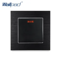 45A Cooker Switch Wallpad Luxury Wall Light Switch Aluminium Metal Panel 45A Air Condition Rocker Switches Interrupteur