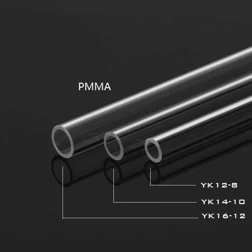 Barrow PMMA Acrylic 500MM 8X12mm,10X14mm,12X16mm Clear Hard Tube DIY Computer Water Cooling Build Transparent Rigid Tubing