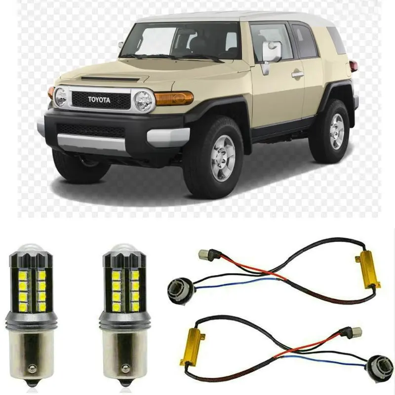 

Fog lamps For TOYOTA FJ CRUISER GSJ1 2010.1 - 2014.6 Stop lamp Reverse Back up bulb Front Rear Turn Signal error free 2pc