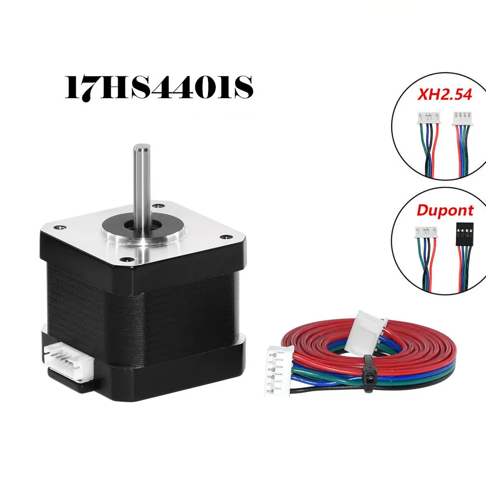 17HS4401-XH2.54/DuPont 4-lead Nema17 Stepper Motor Version Lettering 42BYGH 1.5A 42BYGH 17HS4401 for 3D Printer XYZ CNC Engraver