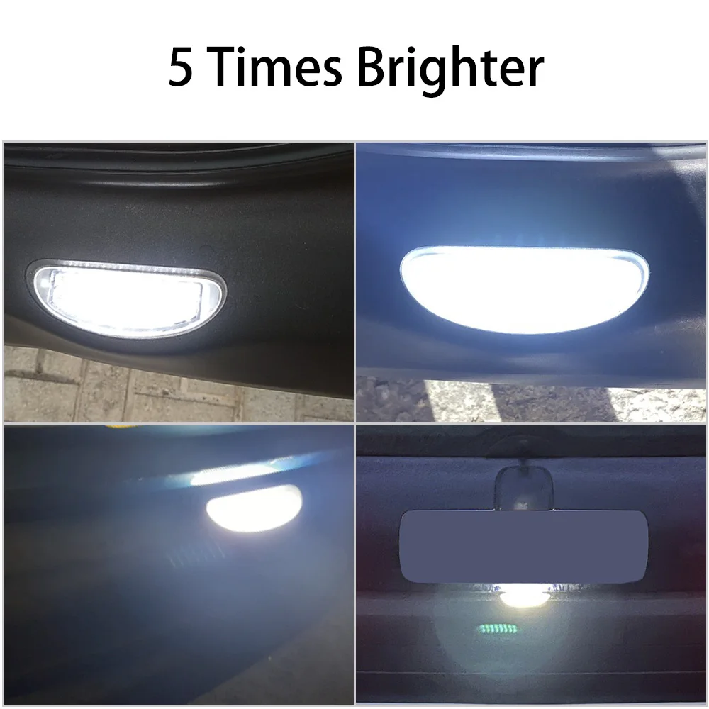 18 LED 12V Car License Plate Lights OEM 7700410754 No Error Super Bright  Number Plate Lamp for Renault Clio MK2 Twingo