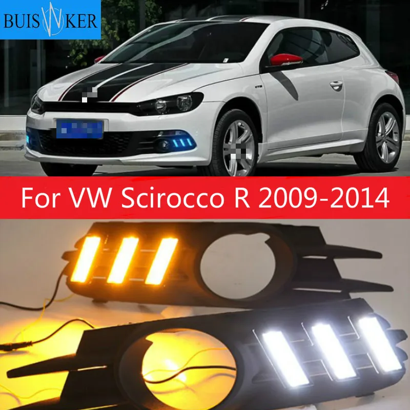 

For VW Scirocco R LED DRL 2009-2014 Scirocco R DRL Racing Daytime Running Light Fog Lamp Automotive Accessories