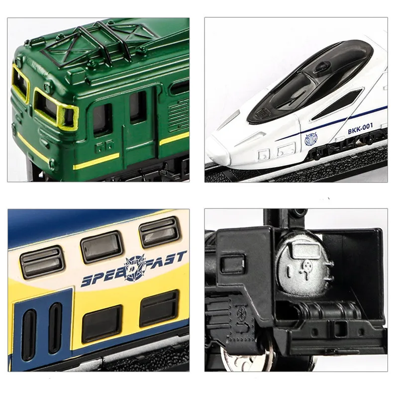 Alloy retro nostalgic steam train model,1:87 high-speed rail toy,double-headed train,children’s gifts,free shipping