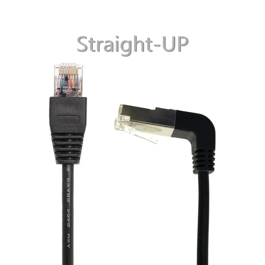 ارتفاعا وانخفاضا مزدوجة الكوع بزاوية 90 درجة cat5e 8P8C FTP STP UTP القط 5e إيثرنت شبكة كابل RJ45 Lan التصحيح الحبل 0.5m-5m