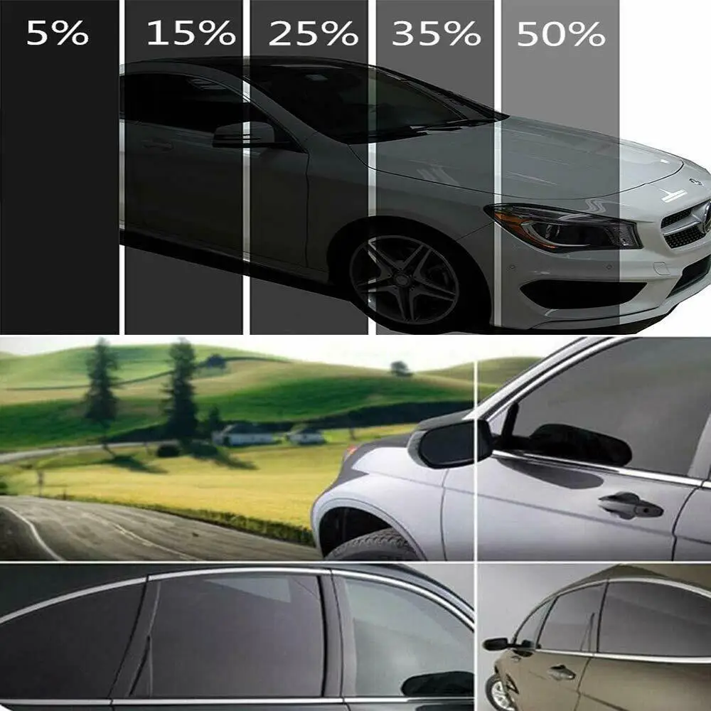 HOHOFILM nero 15% VLT pellicola per vetri tinta per finestre tinta solare 99.9% a prova di UV adesivo in vetro per ufficio a casa dimensioni pellicola per vetri per scegliere