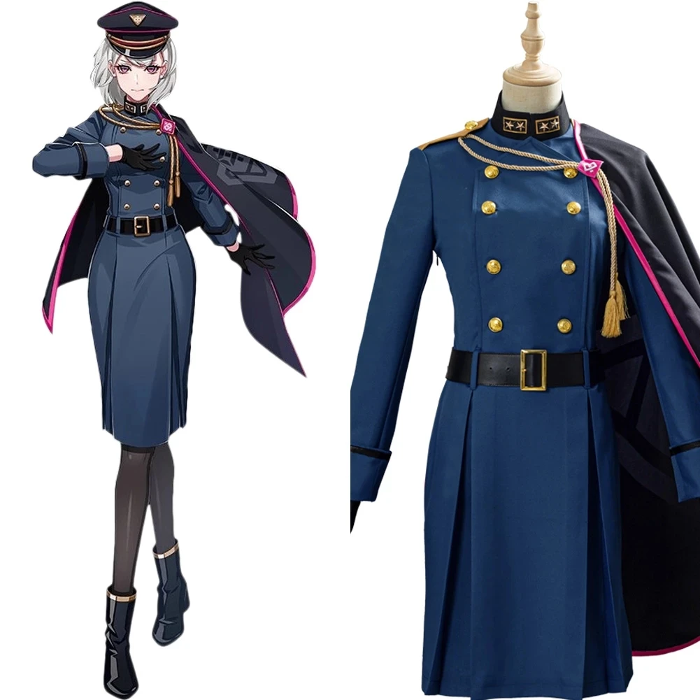 DRB Division Rap Battle Aohitsugi Nemu Cosplay Costume Hypnosis Mic Suit With Cape Halloween Costumes dress suit full set NEW