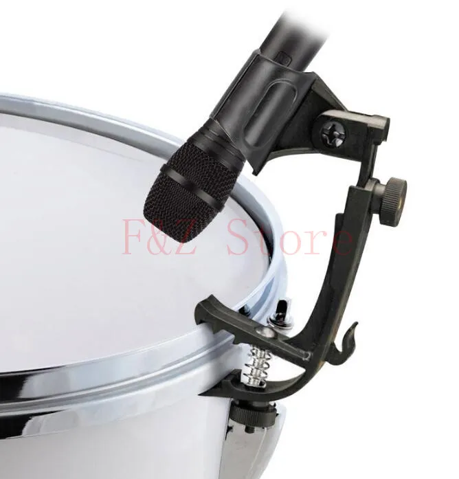 

Black 60 Packs Microphone Pair Of Adjustable Stage Drum Clips Mic Rim Snare Mount Clamp Holder Groove Gear Studio Stand