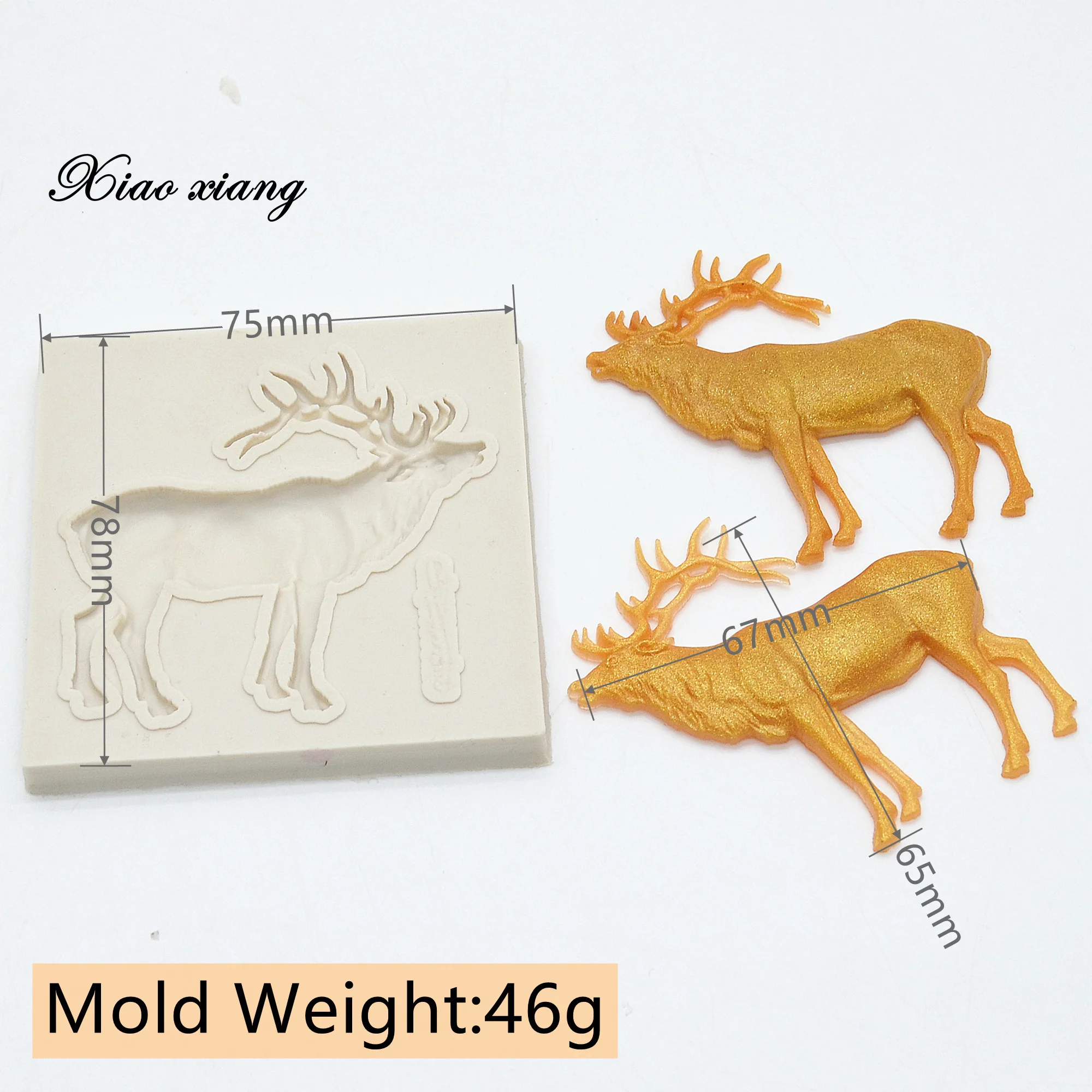 3D Christmas Deer Silicone Mold For Baking Fondant Chocolate Resin Sugarcraft Mould Pastry Cupcake Cake Decorating Kitchen Tools