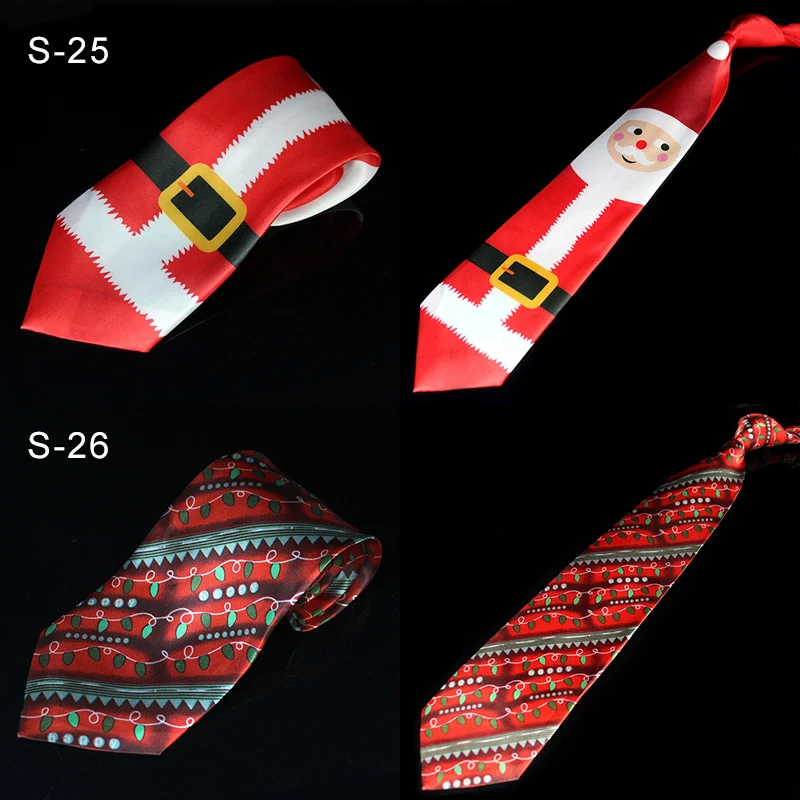 Neuartiges Design Weihnachtskrawatten Rot Hochwertige Bedruckte Krawatte Halloween Weihnachtsbaum Schneemann Elch Krawatte Für Männer Weihnachtsgeschenk – Detail 13