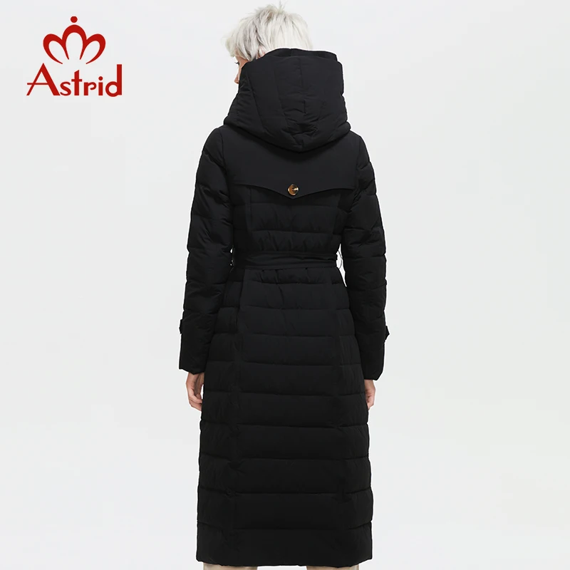 Astrid 2022 Winter Coats Women Oversize Fake Two Piece Long Thick Jacket Female Warm Cotton padded fashion Outwear with a hood