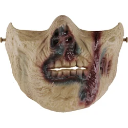 Halloween Scary Zombie Maske für Festival Cosplay Airsoft Maske Halbe Gesicht Maske Schutz Outdoor für Paintball Schießen Krieg Spiel