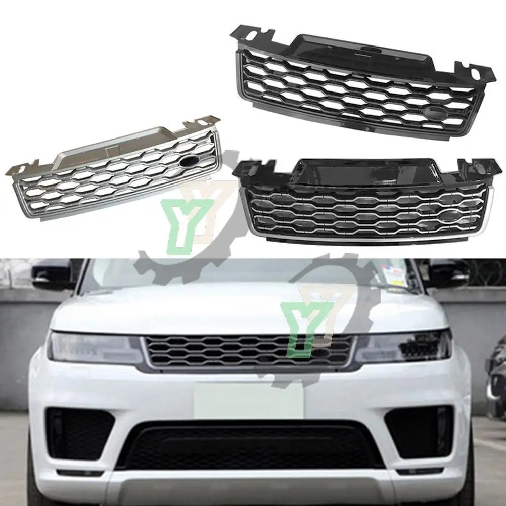 Car Front Grille Upper Radiator Grill Exterior Grills Mesh Grid Front Bumper For Land Rover Range Rover Sport L494 2018 2019 ABS