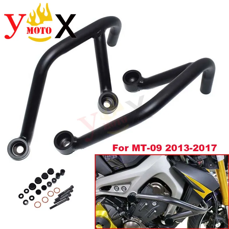 MT-09 13-17 Motorcycle Front Lower Crash Bar Engine Guard Bumper Frame Protection For Yamaha Tracer MT09 FZ09 FZ-09 2013-2017