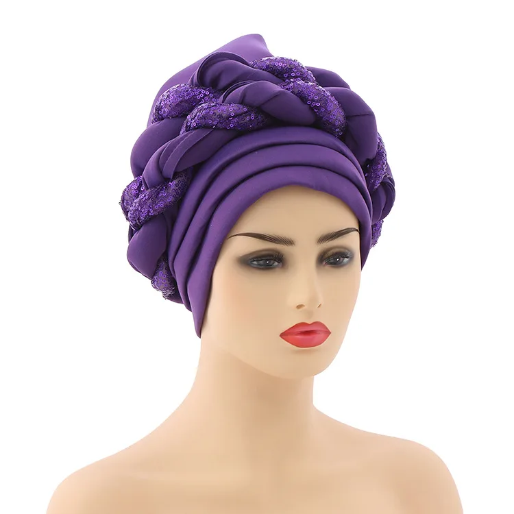 African Headtie Latest Aso Oke Auto Gele Headtie Already African Cap Nigerian Wedding Gele Women Braid Turbans Ladies Head Wraps