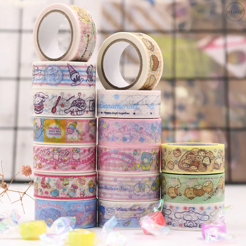 

48 pcs/lot 15mm*5M Cute Animal Washi Tape Decoration Sticker Scrapbooking Diary Adhesive Masking Tape stationery school supplies