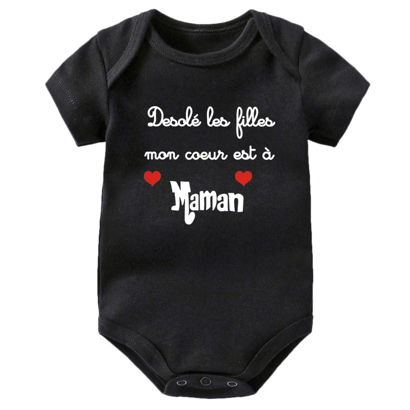 Sorry Girls Boys My Heart Is Mom or Dad Newborn Baby Bodysuits Clothes Funny Cotton Toddler Infant Jumpsuit Rompers Ropa Outfits