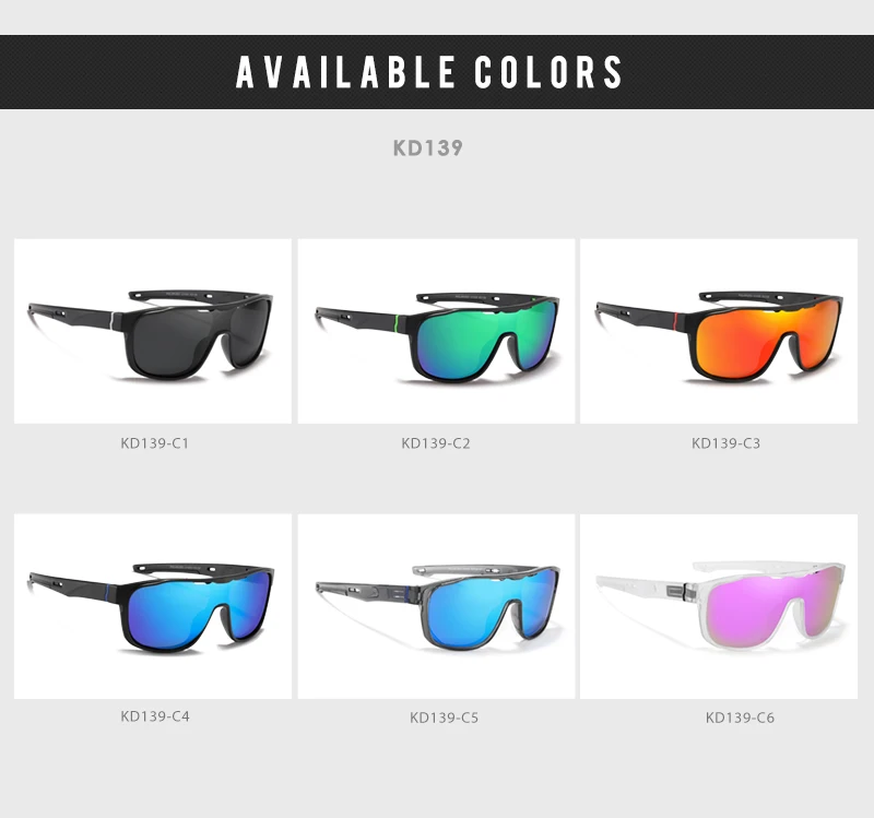KDEAM reduziert Windage, polarisierte Herren-Sonnenbrille, Sport-Einteiler, mehrschichtige Beschichtungsbrille, Spiegel, Kategorie 3 – Detail 5