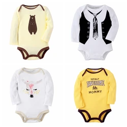 Sanlutoz Cartoon Newborn Baby Bodysuits Cute Cotton Bodysuits for Baby Fashion Baby Clothes Casual