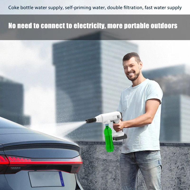 Wireless Car Washing Machine Household Portable Rechargeable High-Pressure Water Machine For Car Lithium Car Cleaning Artifact