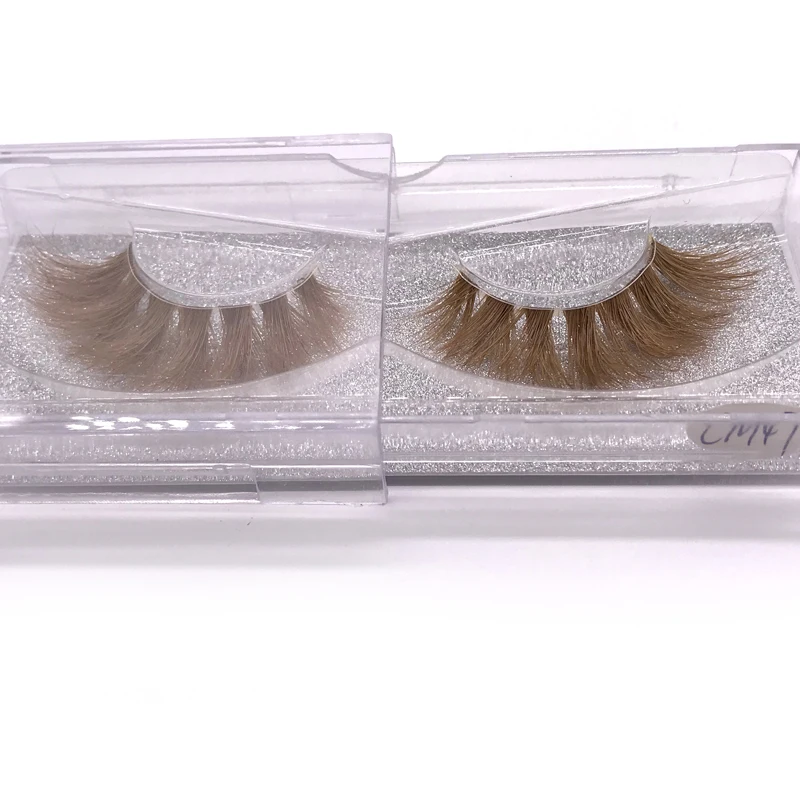 New color 3D mink lashes wholesale makeup natural long individual thick fluffy  colorful false eyelashes lash extension supplies