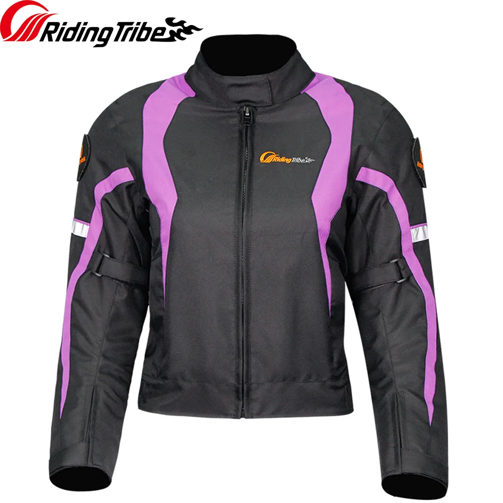 Women Motorcycle Jacket Winter Lady Riding Clothing Four Seasons Waterproof Windproof Reflective Suit Protective Coat JK-64