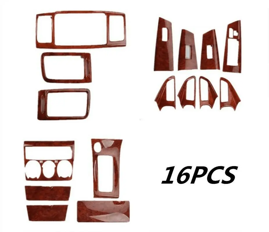 Peach wood grain Car interior kit Cover Trim For Toyota COROLLA 2007 2008 2009 2010 2011 2012 car modification