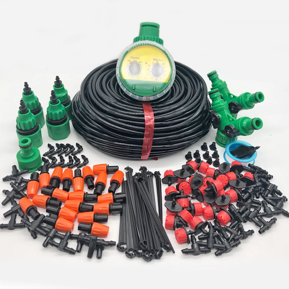 10-50M Garden Watering System Micro Drip Irrigation System Automatic Self Watering Kit Drippers Misting Cooling System