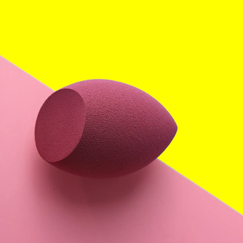 1Pcs Water Drop Shape เครื่องสำอางค์พัฟแต่งหน้าฟองน้ำตัดเฉียงพื้นผิว Foundation แป้งฝุ่นฟองน้ำเครื่องมือ6สี