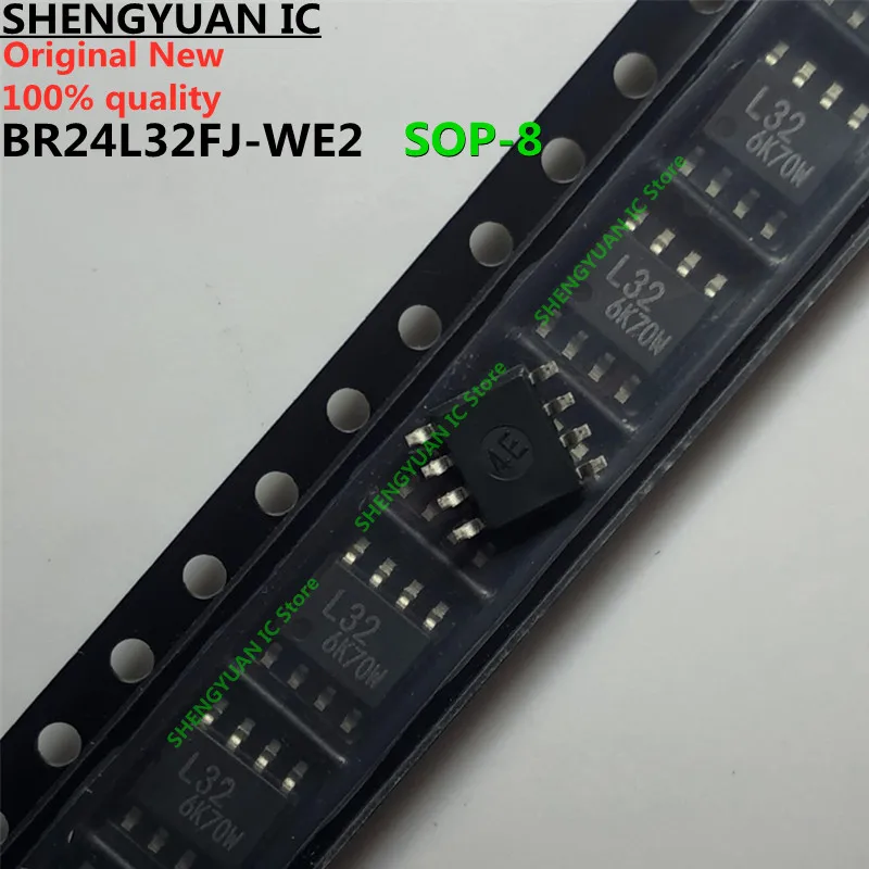 10Pcs/lot BR24L32FJ-WE2 L32 SOP-8 BR24L32FJ  High Reliability Series EEPROMs I2C BUS 100% new imported original 100% Quality