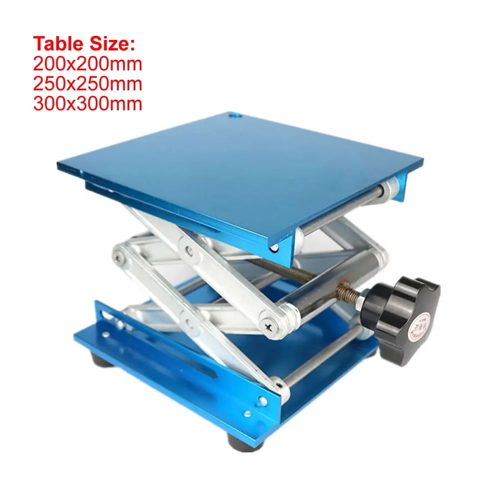 200mm 250mm 300mm Aluminum Lifter Router Table Woodworking Engraving Lab Lifting Stand Rack Platform Benches Carpentry Tools