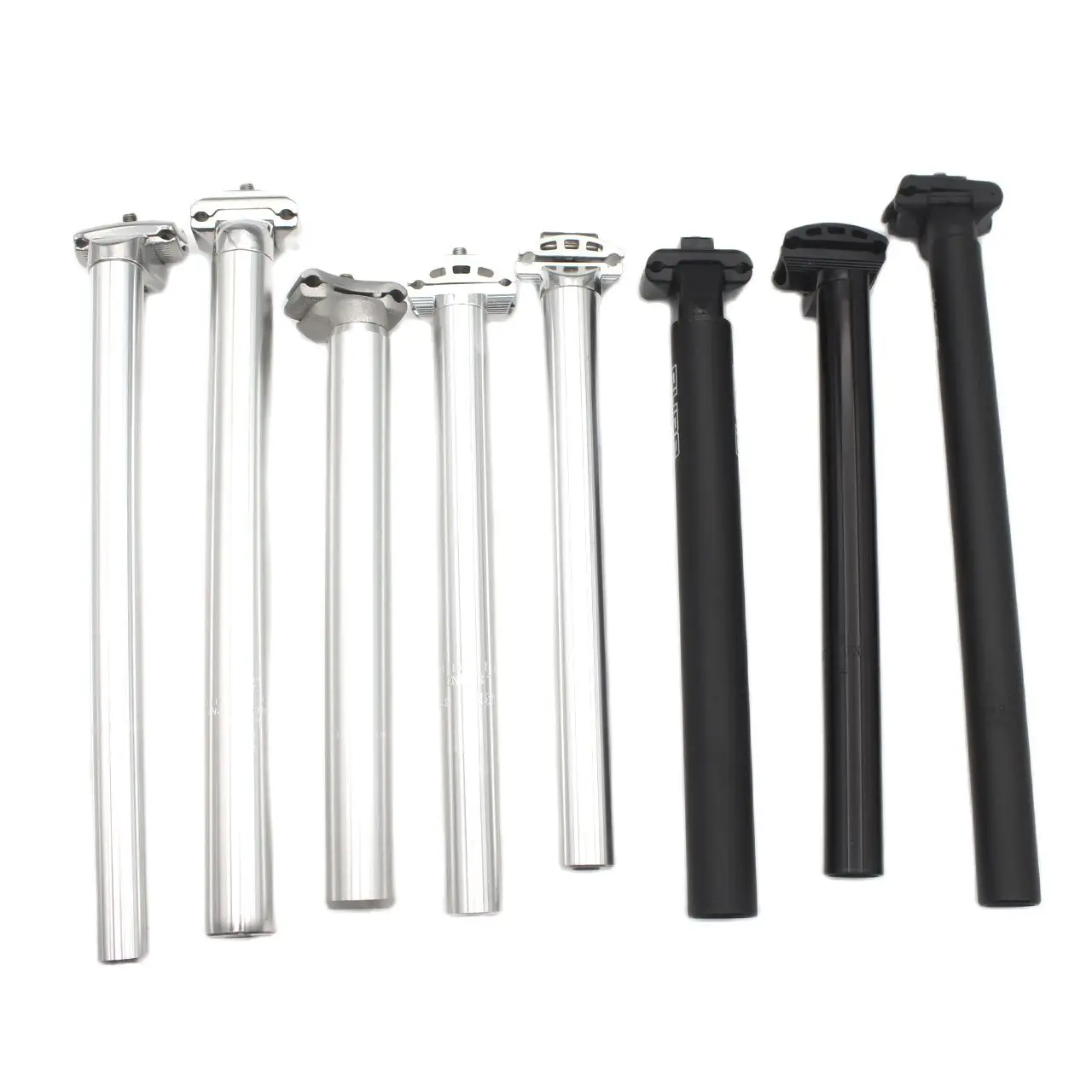 BMX Bicycle Seatpost 26.4 27.2 28.6 30.0 30.9mm Aluminum Alloy 300/350mm Seat Post Length Double Track Saddle Pole