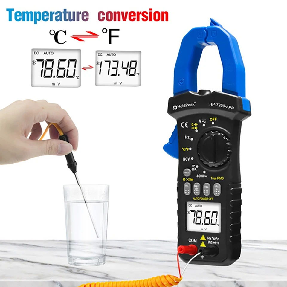 Advanced Bluetooth Clamp Multimeter Tool Precision True RMS Digital Tester for Comprehensive AC/DC Measurements LCD Backlight