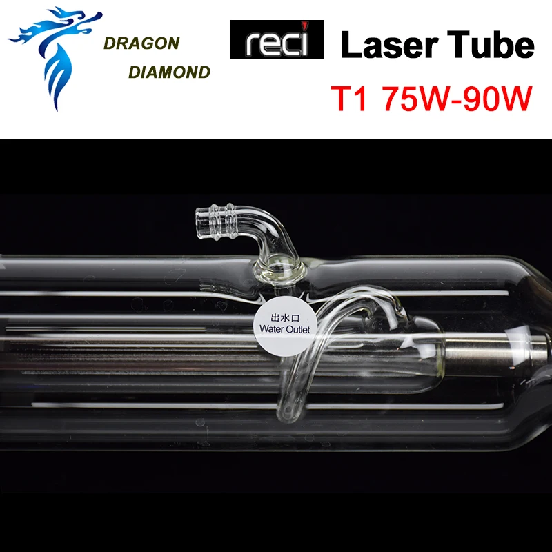 Imagem -05 - Tubo Laser Reci t1 Original 75w 80w 90w Dia 65 mm Comprimento 1110 mm Embalagem de Caixa de Madeira Máquina de Corte de Gravura