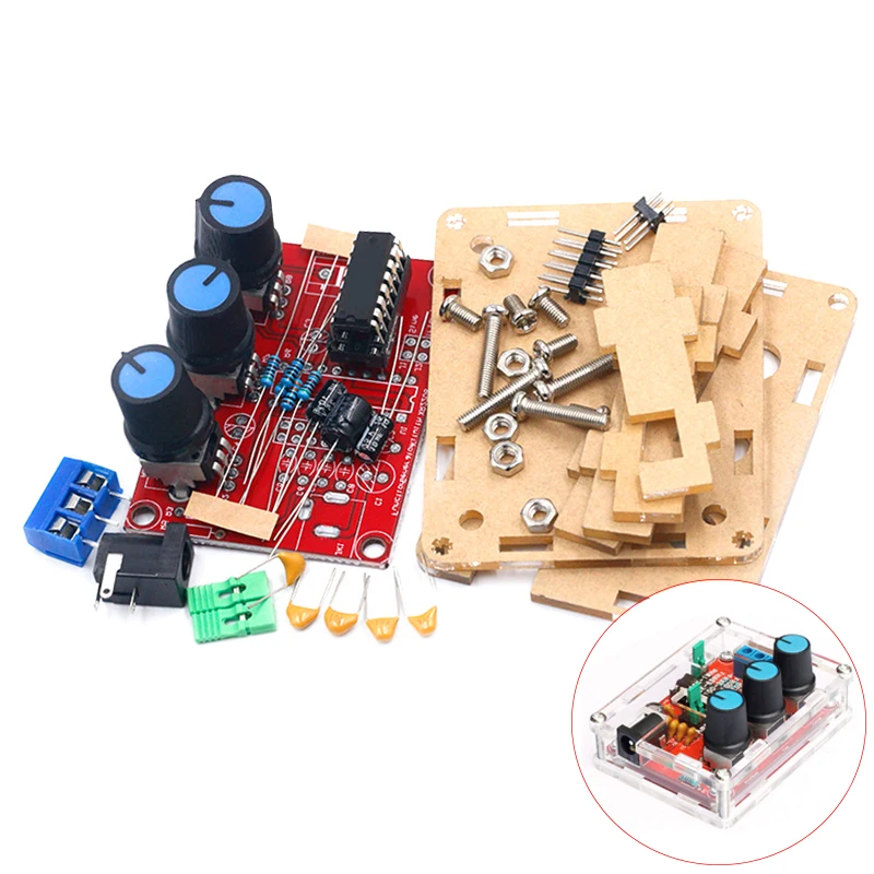 1Hz -1MHz XR2206 Function Signal Generator DIY Kit Sine/Triangle/Square Output Signal Generator Adjustable Frequency Amplitude