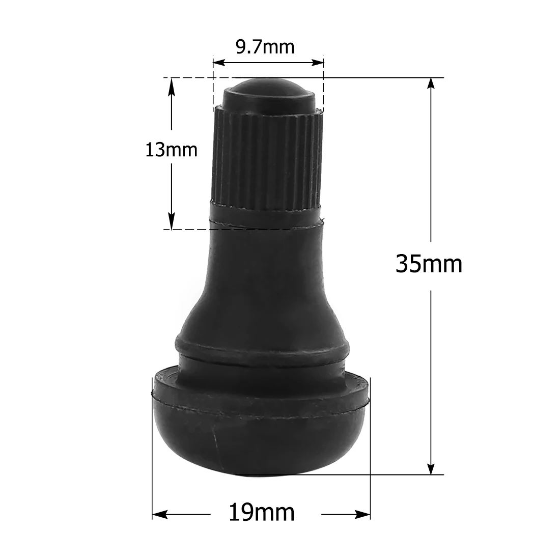 Uxcell 2/4/10/20pcs TR412 7.5mm Thread Dia. Rubber Tire Valve Dust Cap Short Snap-In Tire Valve Stems Tubeless Tyre Cover Tool