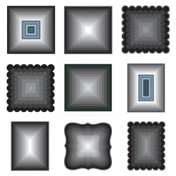 Mixed Square Frame Background Metal Cutting Dies DIY Card Album Making Scrapbooking Crafts Stencil New 2024