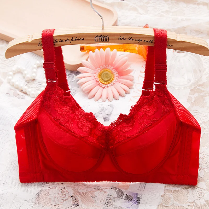 

Women's Floral Embroidered Smooth Minimizer Full Coverage Bra Underwire Padded bra 34 36 38 40 42 44 46 48 B C D E F G