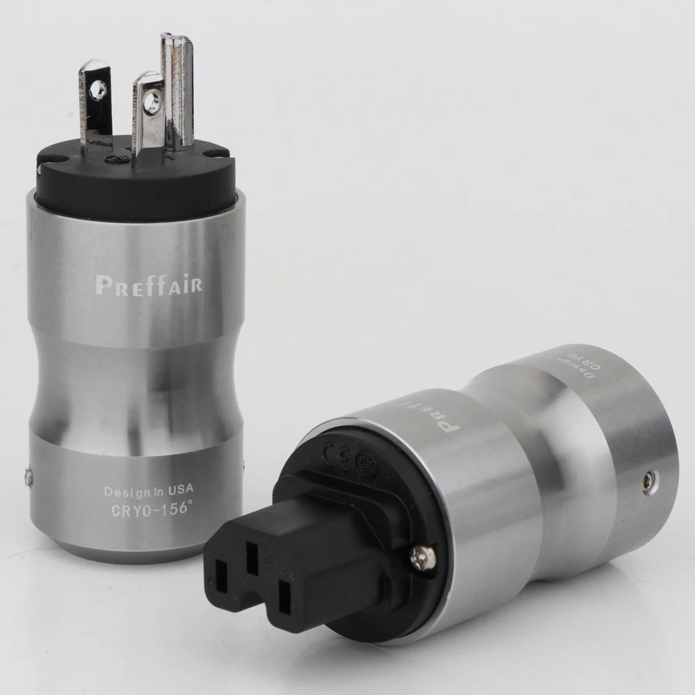 Preffair P089ปลั๊กไฟ EU ประสิทธิภาพสูงขั้วต่อ IEC สำหรับสายไฟ DIY เสียงขั้วต่อไฟฟ้า C7 C19