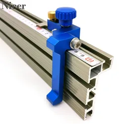 Woodworking Profile Fence And T Track Slot Sliding Brackets Miter Gauge Fence Connector For Woodworking Router/Saw Table Benches