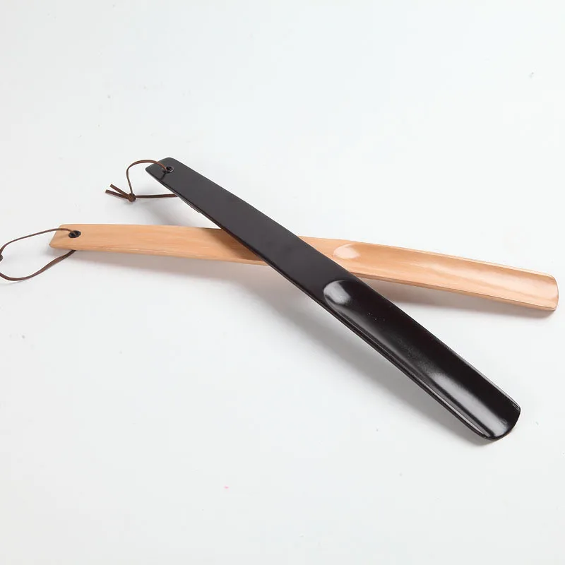 1pc 38cm Professional Wooden Shoe Horn Flexible Long Handle Shoehorn Useful Shoe Lifter Professional Shoe Spoon Home Tools