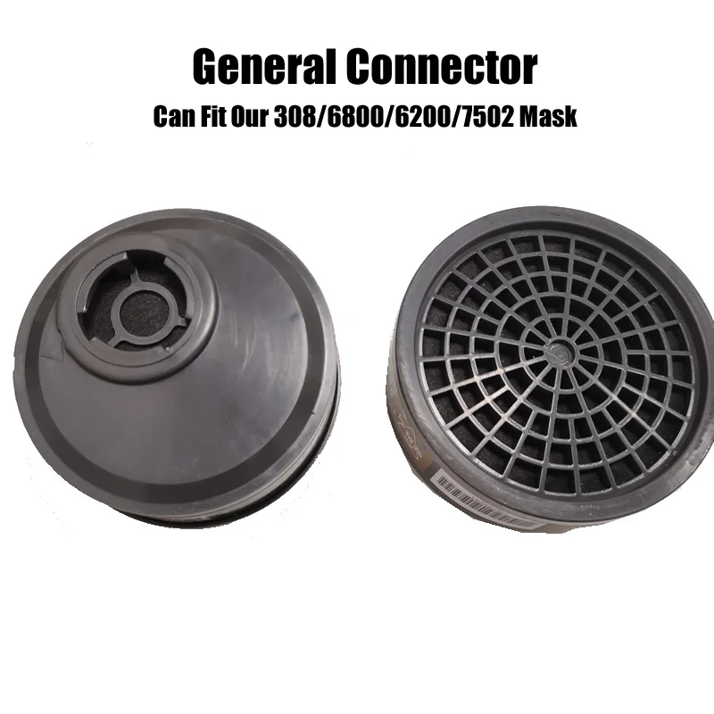 2pcs/Set Activated Carbon Filtering Cartridge Replace For Our 308 Mask 6200/6800/7502 Respirator Painting Spraying Work Safety